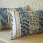 jeans pillow with lettering