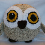 pillow owl gray