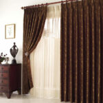 garters for curtains brown