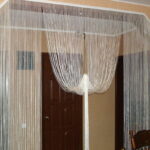 curtain with ties white