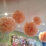 pale napkin pom poms