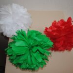 salveta pom poms zelena