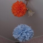 pom-poms from napkins on lstre