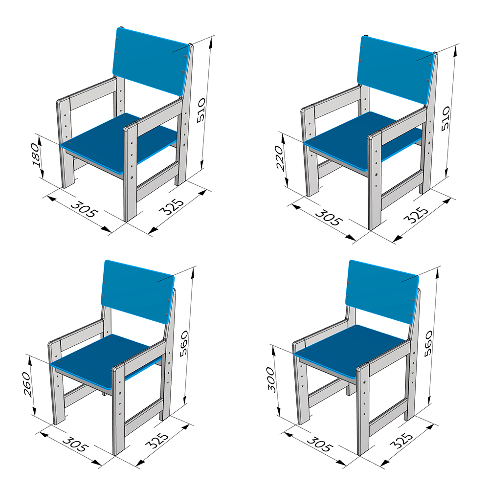 exemple de dessin d'une chaise haute