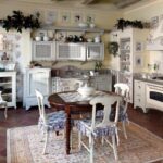 square beige carpet in the kitchen