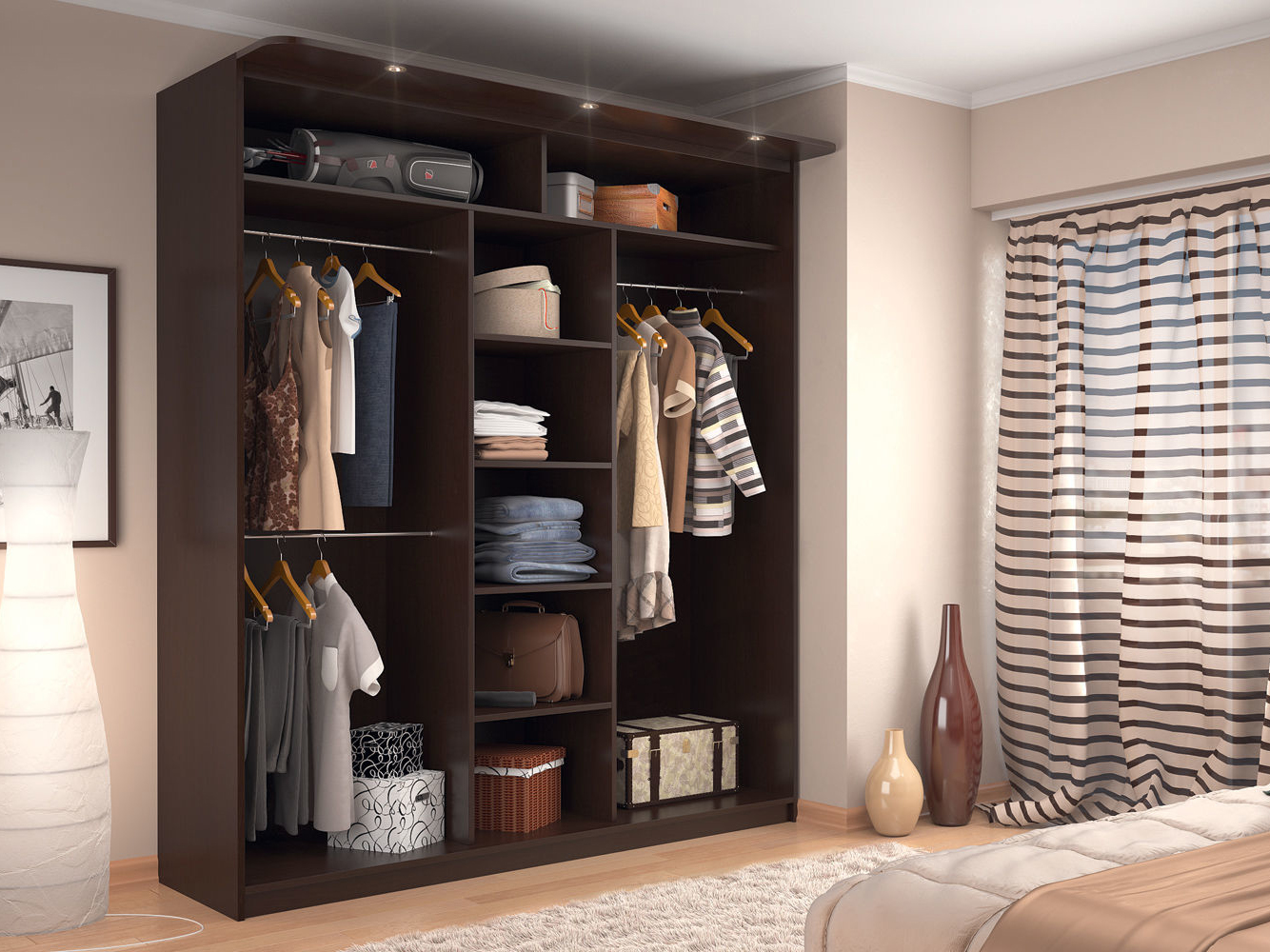 wardrobe in the interior of the room