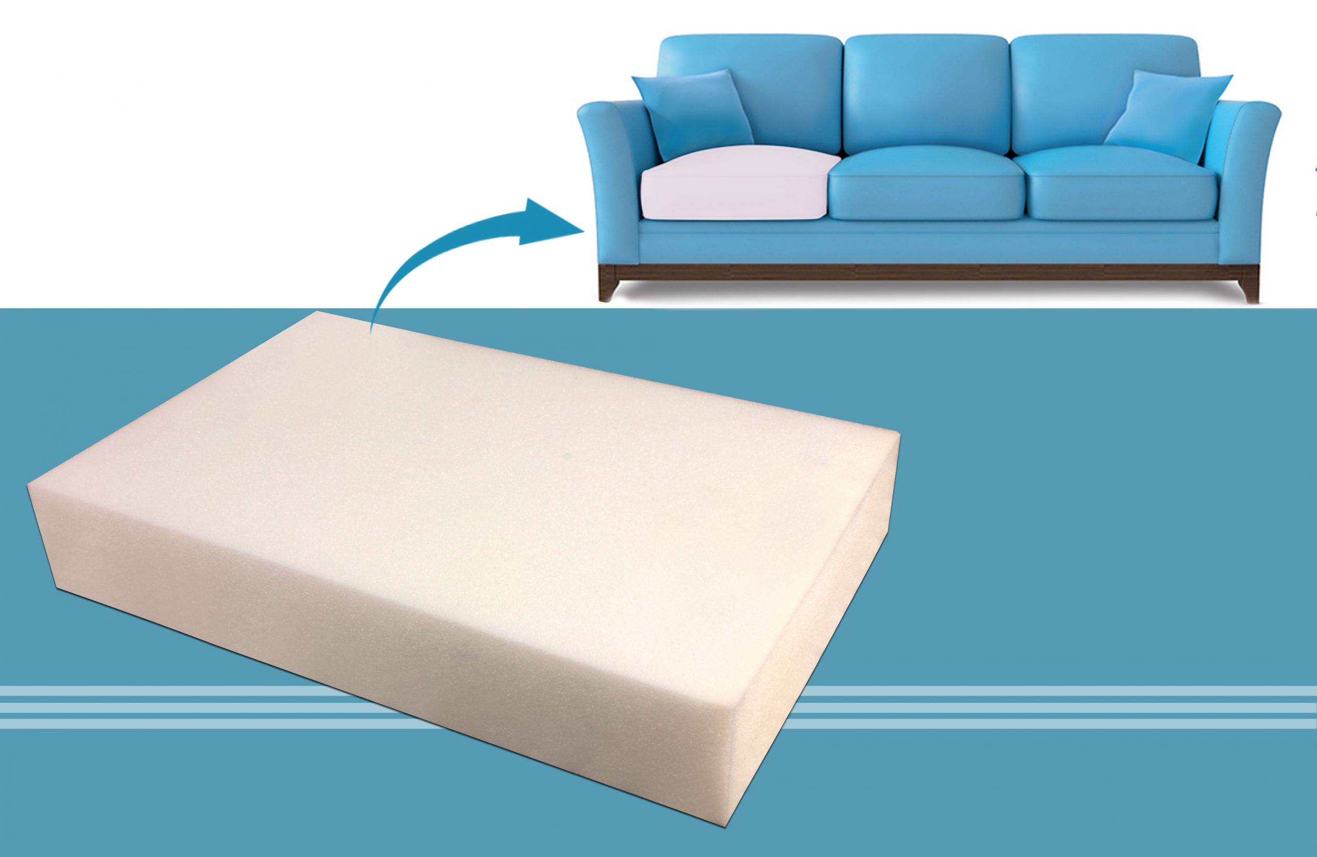 do-it-yourself replacement of foam rubber on the sofa