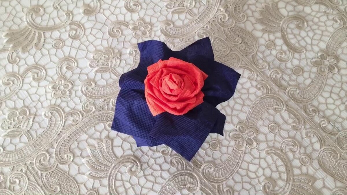 rose napkin photo