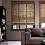 bamboo curtains light brown