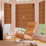 bamboo curtains with armchair