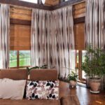 bamboo curtains with curtains