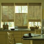 bamboo curtains green in the kitchen