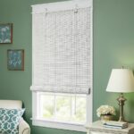 bamboo curtains white