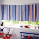 roller blinds with vertical stripe