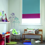 roller blinds blue with purple