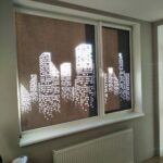 roller blinds perforated night city