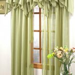 green curtains mount