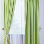 green curtains sew