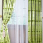 green curtains strip