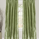 green curtains glitter