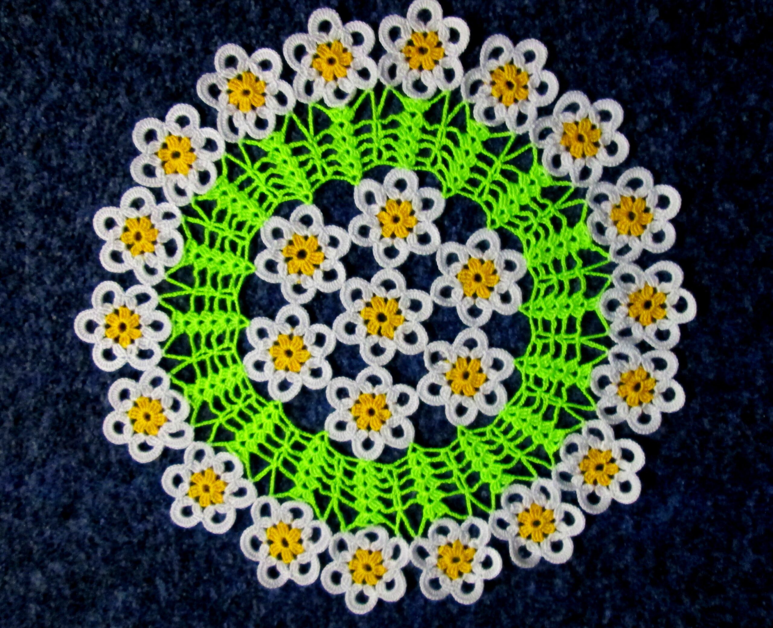 napkin daisy crochet