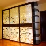 built-in wardrobe with patterns