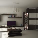 wardrobe in the living room brown