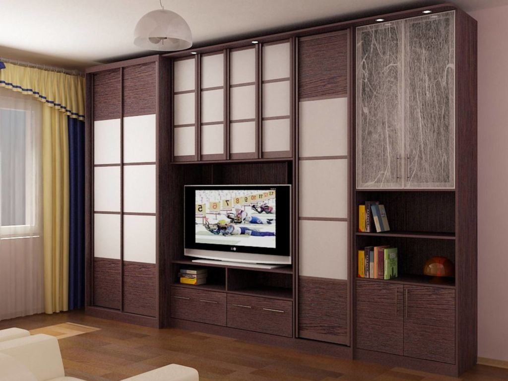 modular wardrobe in the living room