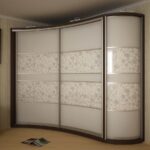 sliding wardrobe in the living room radial white