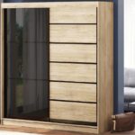 wardrobe in the living room wooden cabinet