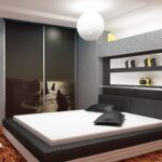 built-in wardrobe black