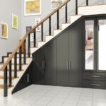 wardrobe under the stairs dark gray