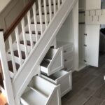 wardrobe under the stairs white pull-out