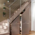 wardrobe under the stairs pull-out gray