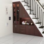 wardrobe under the stairs dark sideboard