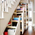 drawer under the stairs pull-out triangular