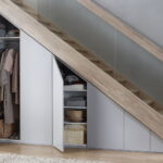 wardrobe under the stairs gray