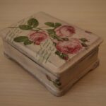 shabby chic box with pink branch