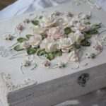 shabby chic box with raised flowers