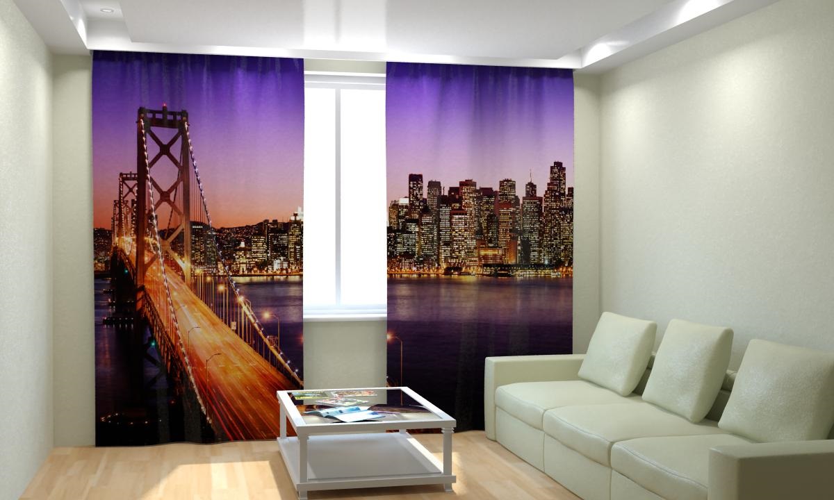 cityscape in the living room