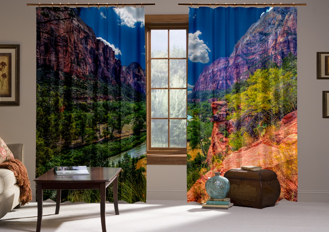 choice of photo curtains for rooms