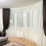 fastening dark curtains