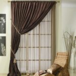 italian curtains brown