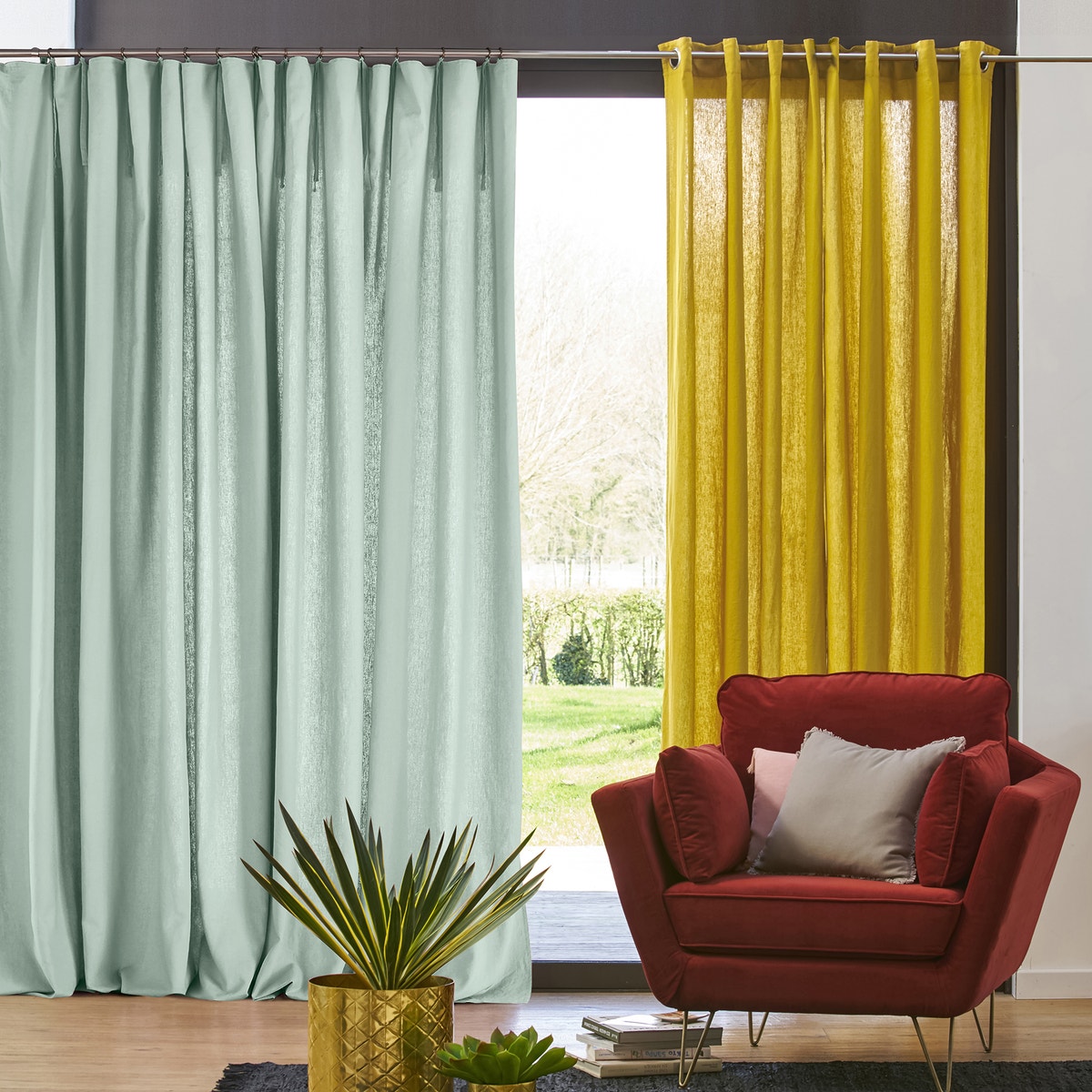 linen curtains