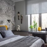 curtains for gray wallpaper photo decoration