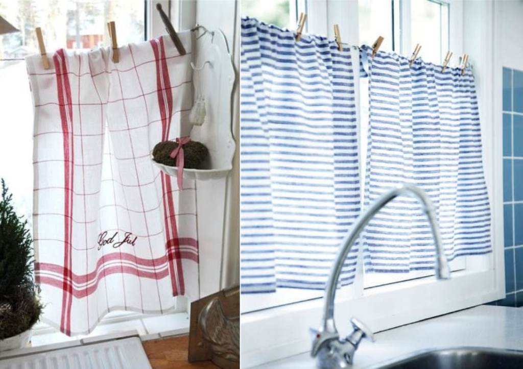 curtains for the kitchen of towels