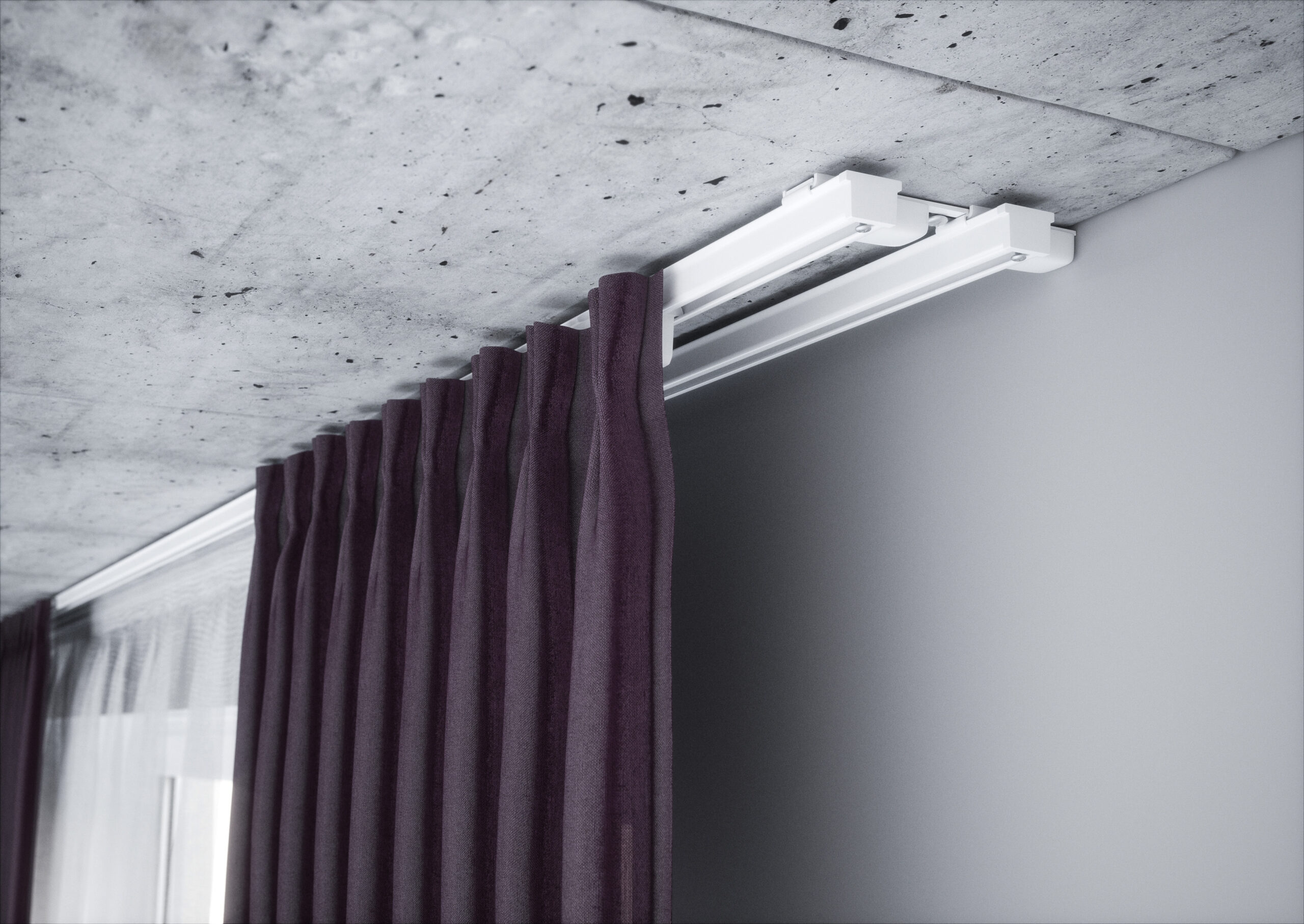 curtains on the profile cornice ideas