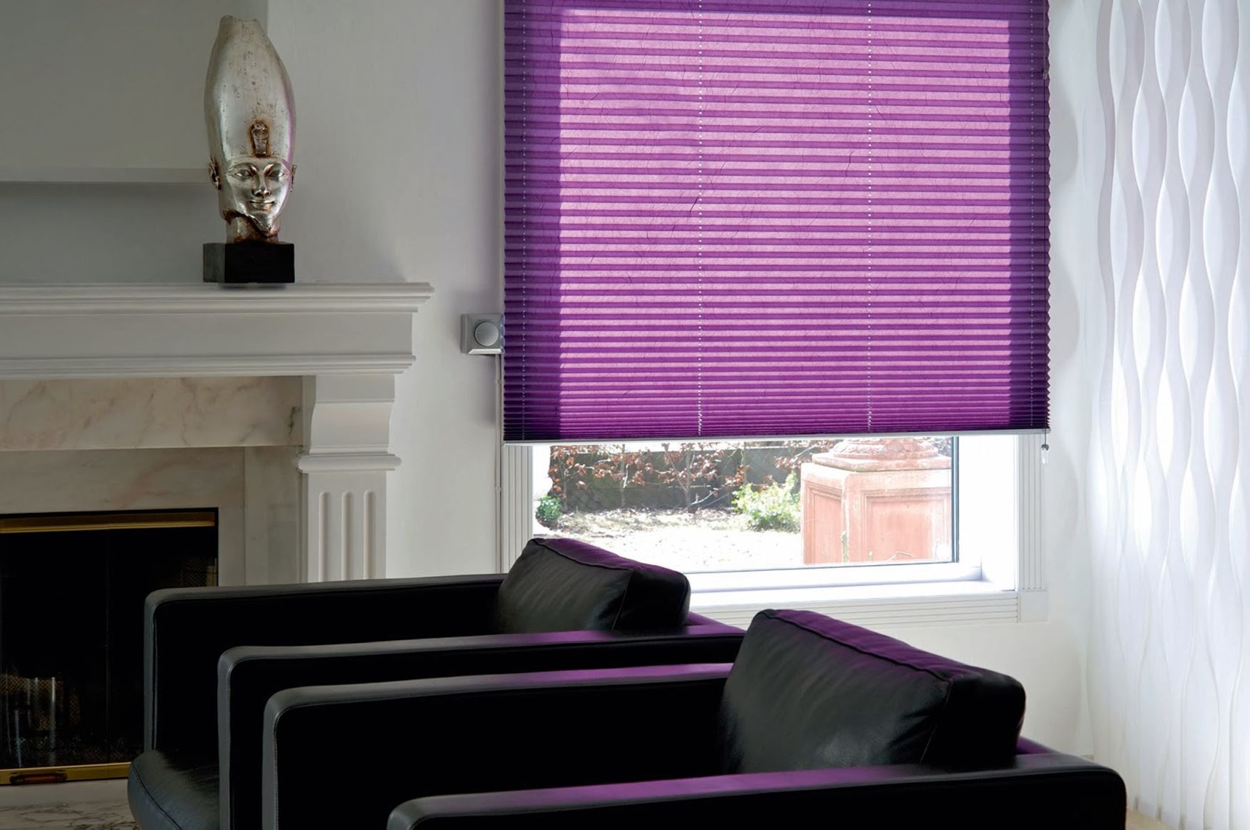 pleated curtains photo