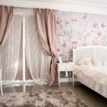 curtains pink with tulle