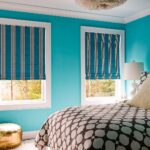 Roman blinds with stripes